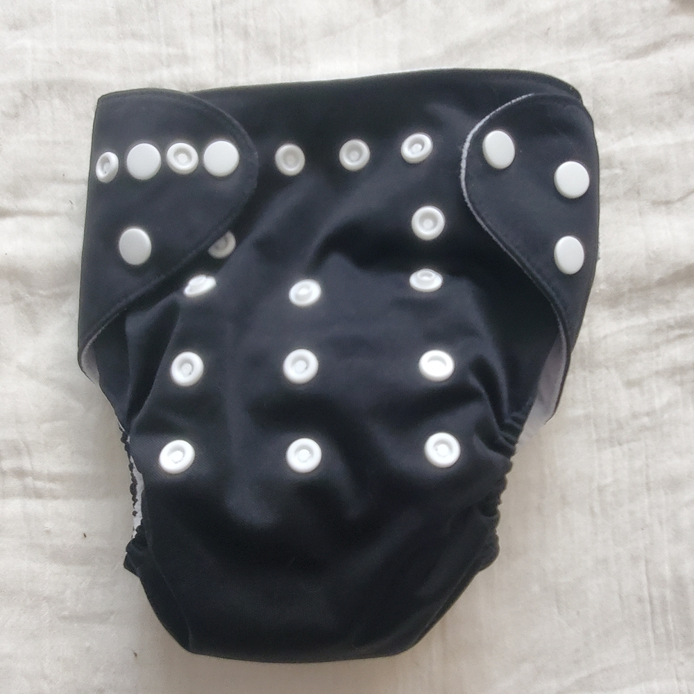 Alva Black and White Kids Cloth Diaper